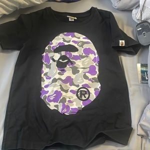 NOT ACTUALLY SOLD: BAPE NYC CAMO BIG APE HEAD TEE (purple) LADIES XS.